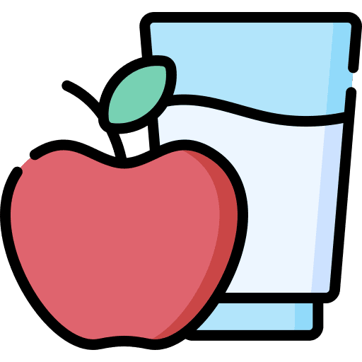 Apple food and restaurant glass of milk apple icon