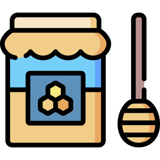 Honey jar farm bee food and restaurant icon