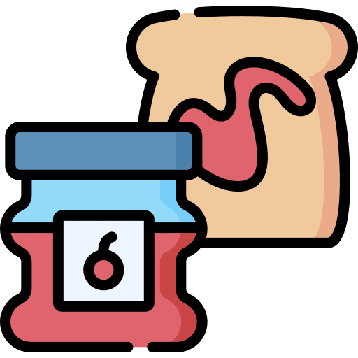 Jam bread toast breakfast icon
