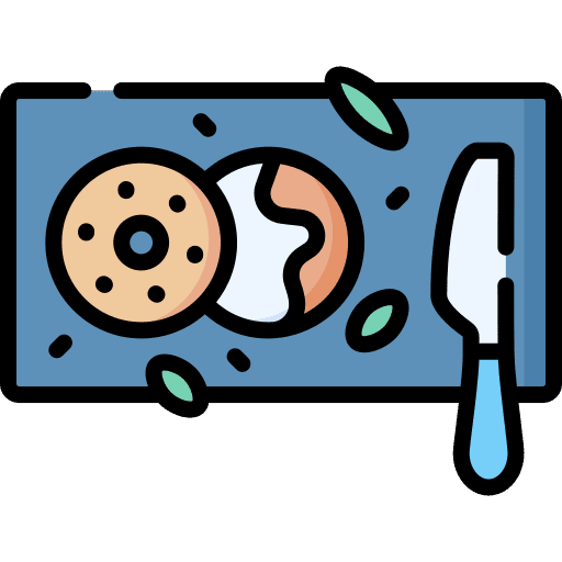 Bagel food and restaurant breakfast baker icon