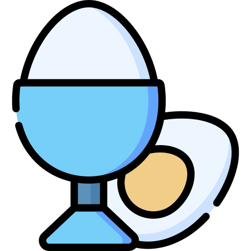 Boiled egg healthy food protein boiled egg icon