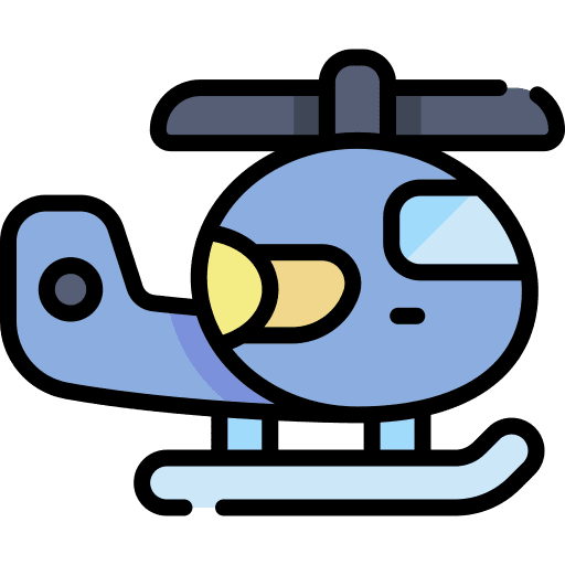 Helicopter chopper transportation vehicle icon