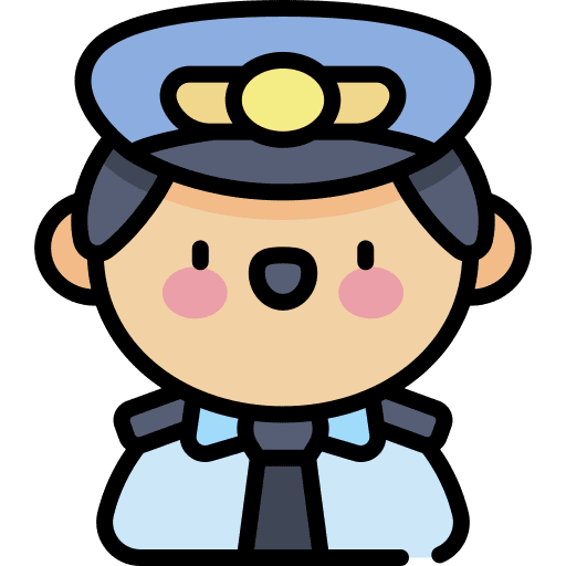 Pilot aviator avatar man icon