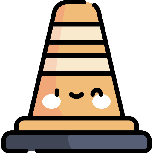 Cone signaling cone post icon