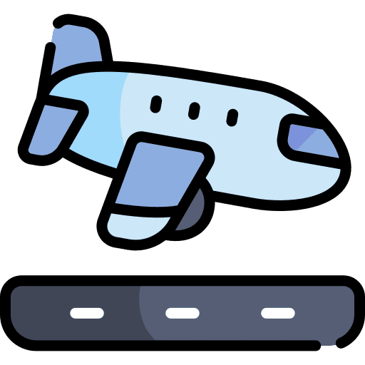 Landing travel transportation flight icon