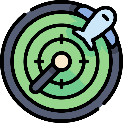 Radar area flight place icon