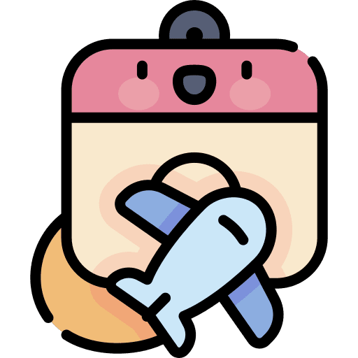 Calendar plane reminder agenda icon