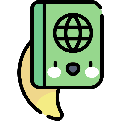 Passport technology document identity icon