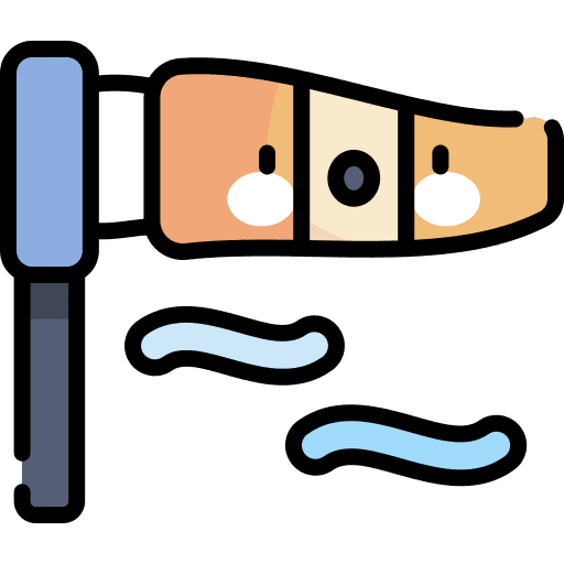 Windsock weather meteorology wind direction icon
