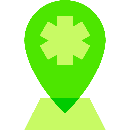 Medical blood medical maps and location icon