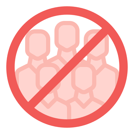 Avoid crowds protection healthcare and medical group icon