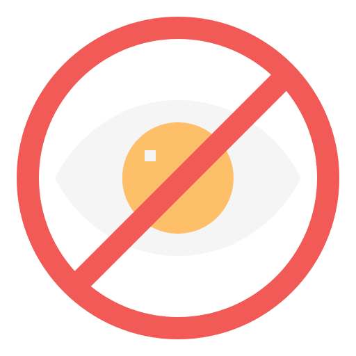 Eye avoid forbidden healthcare and medical icon