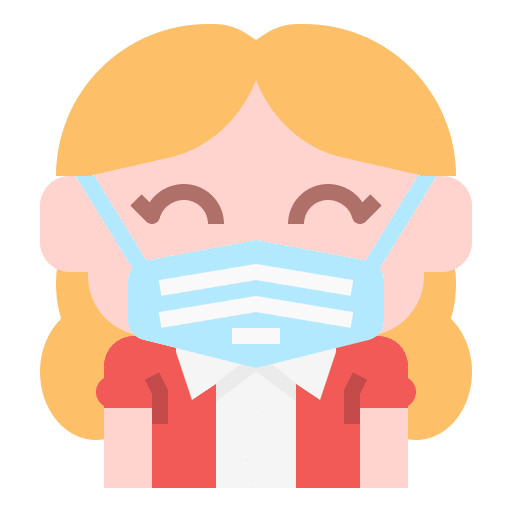 Girl medical mask woman wear mask icon