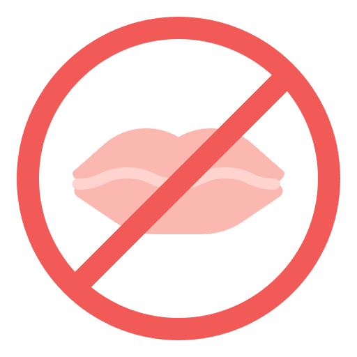 Lips healthcare and medical epidemic prevention avoid icon