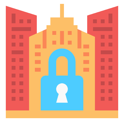 Lockdown quarantine lockdown security icon