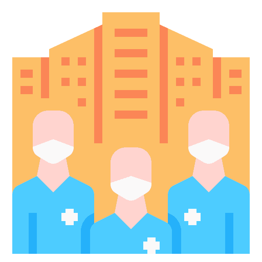 People mask healthcare and medical members icon
