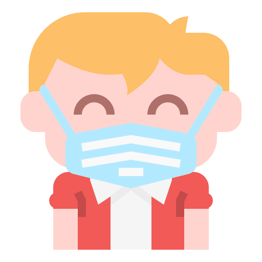 Boy user avatar wear mask icon