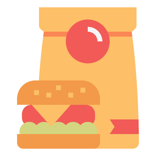Burger food take away fastfood icon