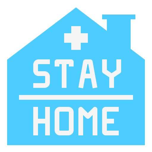Stay home house quarantine stay home icon