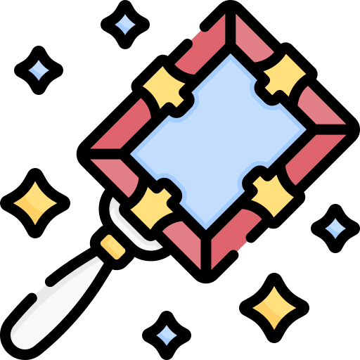 Magic mirror fantasy beauty fairytale icon