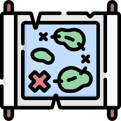 Treasure map direction treasure map orientation icon