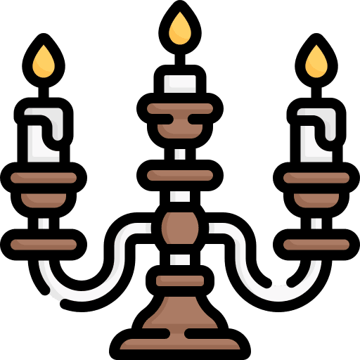 Candles candles flame candelabra icon