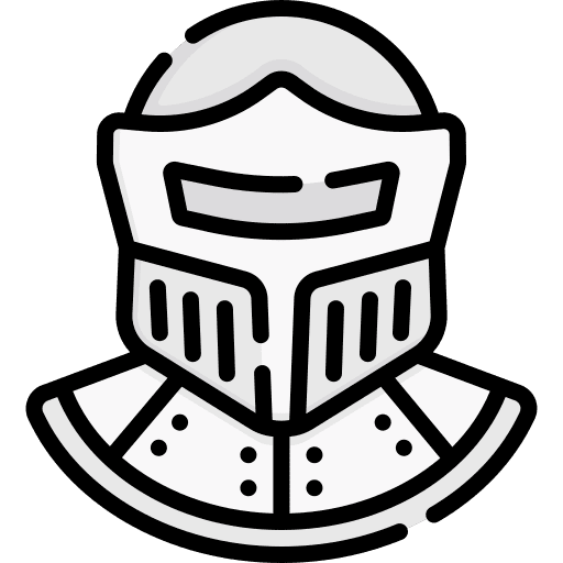 Knight medieval character fairy tale icon