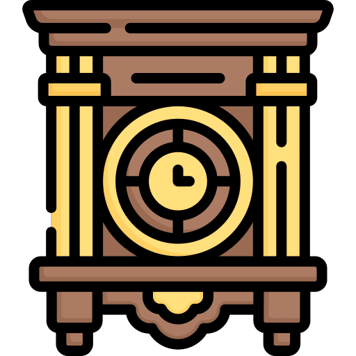 Wall clock decoration hour ornament icon