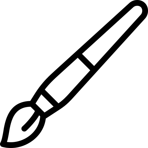 Brush stationery paint brush brush icon