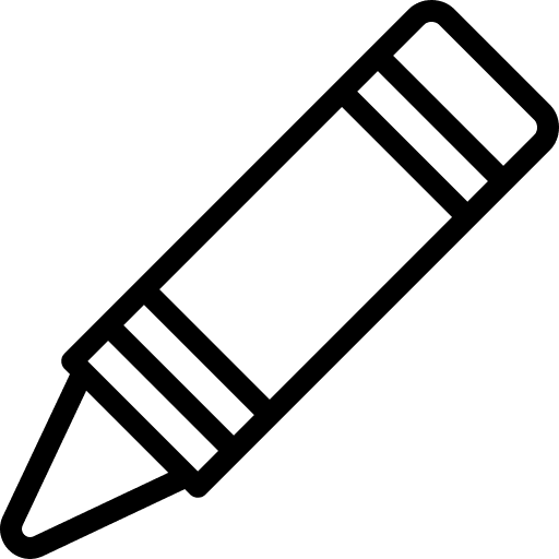 Crayon stationery colours crayon icon