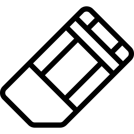 Eraser stationery remove edit tools icon