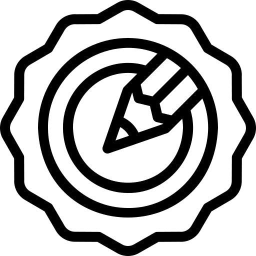 Badge pencil art award icon