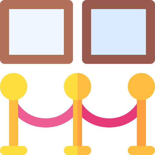 Exhibition frame canvas security icon