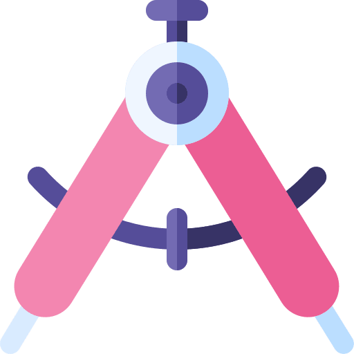 Compass art and design school materials compass icon