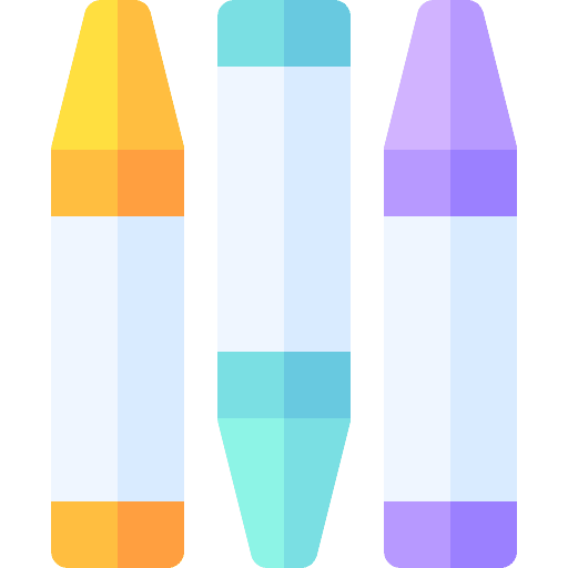 Crayons education pencil crayon draw icon