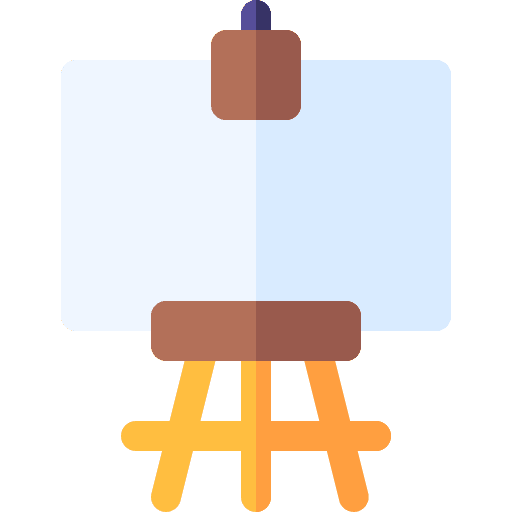 Easel art and design easel artistic icon