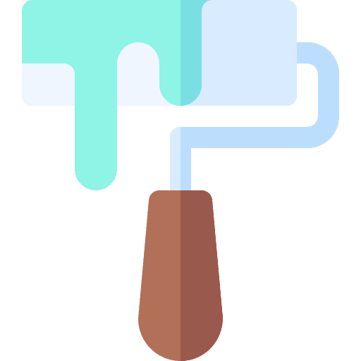 Paint roller paint roller labor brush icon