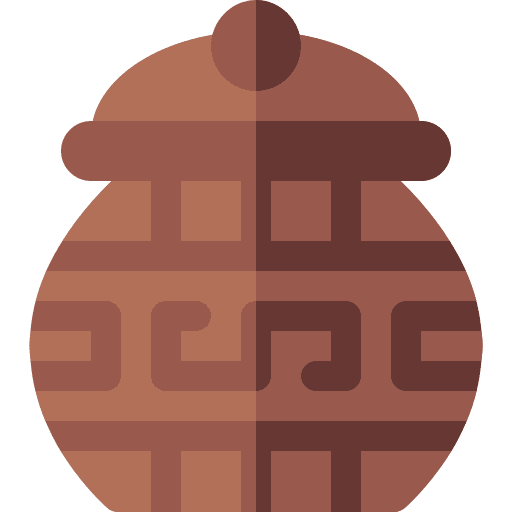 Pottery amphora art and design vase icon