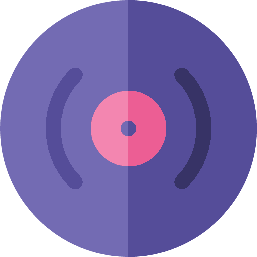 Vinyl music and multimedia cd format icon