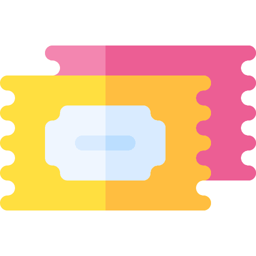 Ticket files and folders theater travel icon