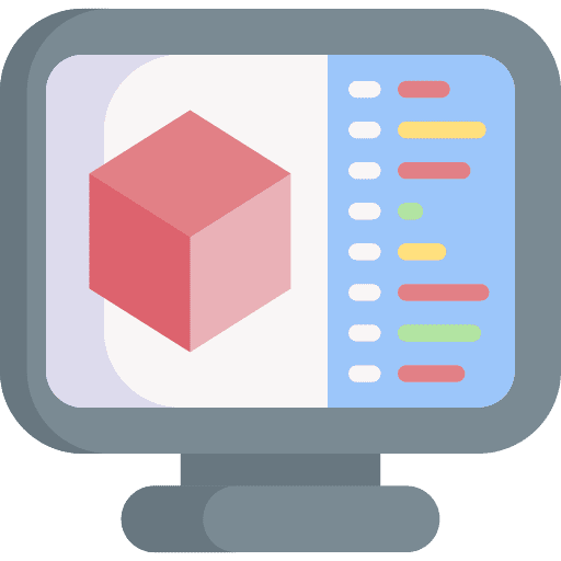 3d modeling 3d modeling 3d cube coding icon