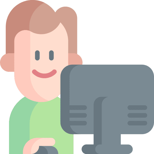 Developer caucasian developer programmer icon