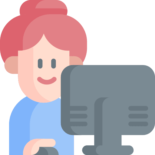 Developer caucasian working programmer icon