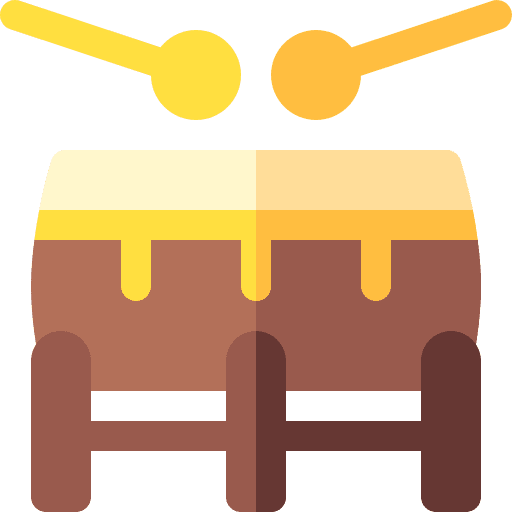 Drum drumstick musical instrument music and multimedia icon