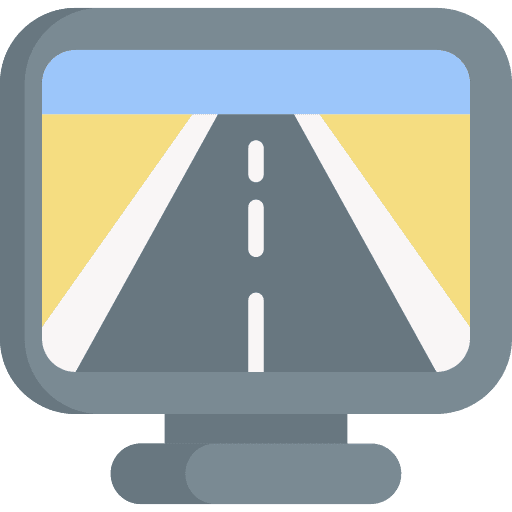 Video game computer monitor racing game icon