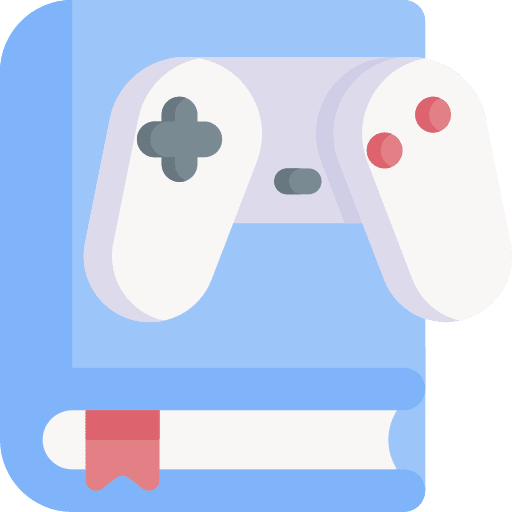 Manual notebook gaming playing icon