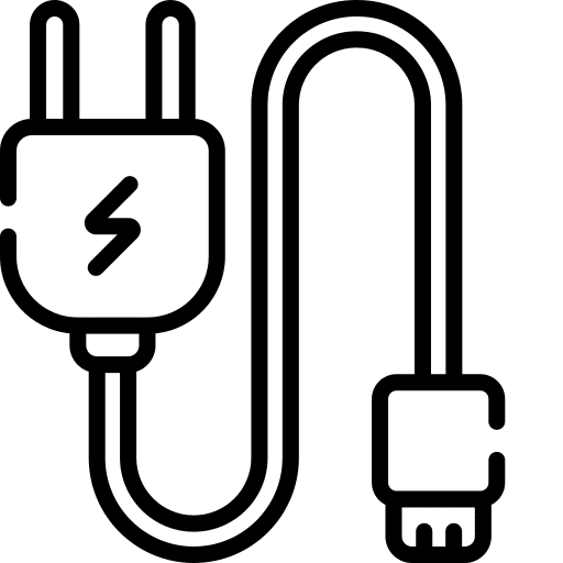 Phone charger battery plug electronics icon