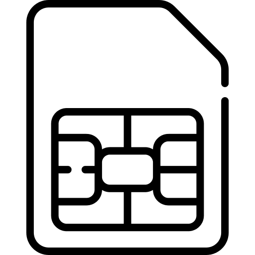 Sim card smartphone travel technology icon