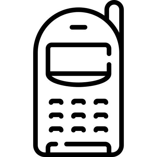 Handphone vintage handphone call icon