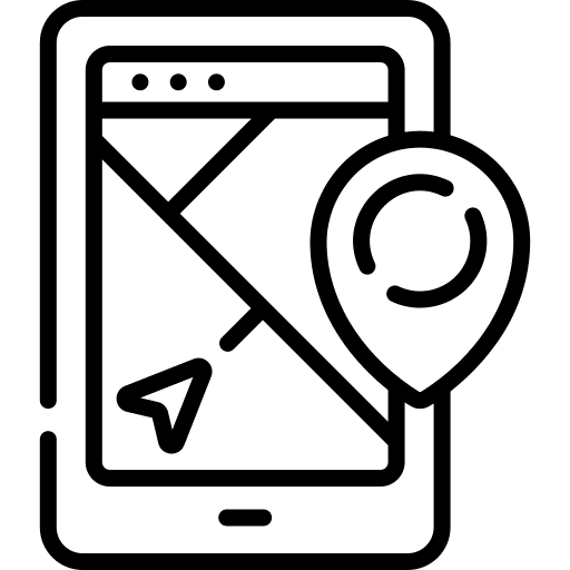 Map gps navigation location map icon